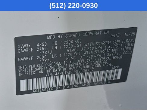 Used 2025 Subaru Outback Premium image 40