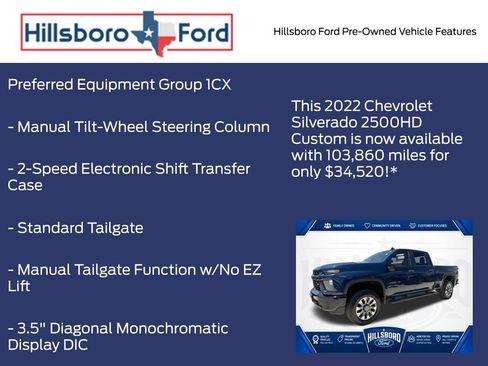 Used 2022 Chevrolet Silverado 2500 Custom w/ Custom Value Package AWD/4WD image 13