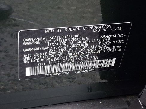 New 2026 Subaru Outback Limited AWD/4WD image 12
