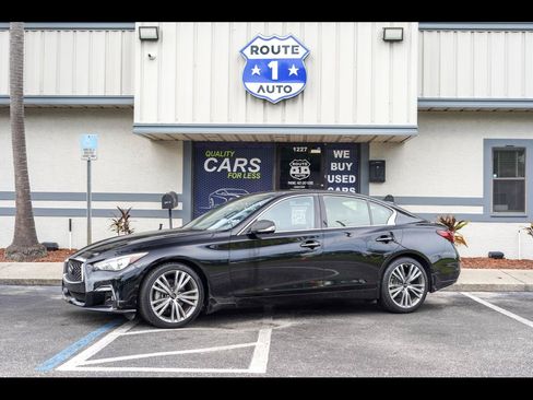 Used 2021 INFINITI Q50 Sensory w/ Cargo Package RWD image 1