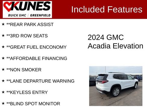 Used 2024 GMC Acadia Elevation image 3