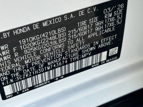 Certified 2026 Honda HR-V LX image 32