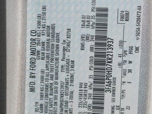 Used 2019 Ford Fusion SE w/ Equipment Group 151A FWD image 34