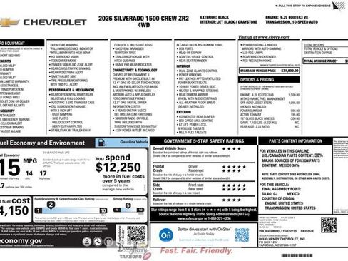 New 2026 Chevrolet Silverado 1500 ZR2 AWD/4WD image 4