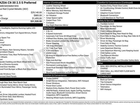 Certified 2025 MAZDA CX-30 AWD 2.5 S w/ Preferred Package image 26