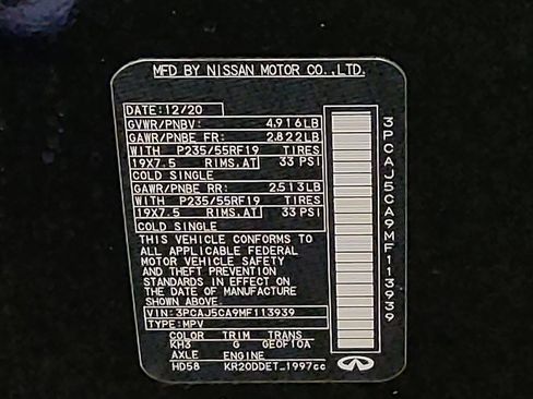 Used 2021 INFINITI QX50 Essential w/ Convenience Package FWD image 33