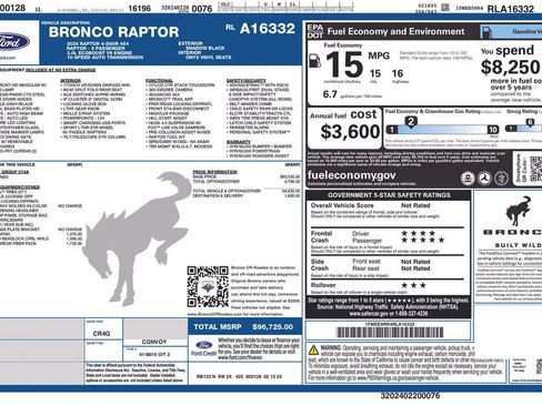 Used 2024 Ford Bronco Raptor w/ Interior Carbon Fiber Pack 6 AWD/4WD image 6