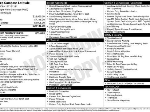New 2026 Jeep Compass Latitude w/ Quick Order Package 29K image 27