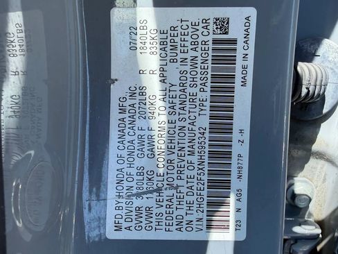 Used 2022 Honda Civic Sport image 27