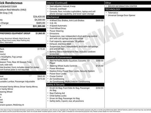 Used 2004 Buick Rendezvous CX image 9