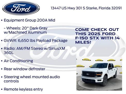 New 2025 Ford F150 STX w/ Equipment Group 200A image 15