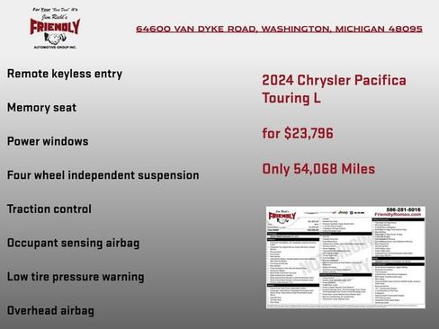 Used 2024 Chrysler Pacifica Touring-L FWD image 5