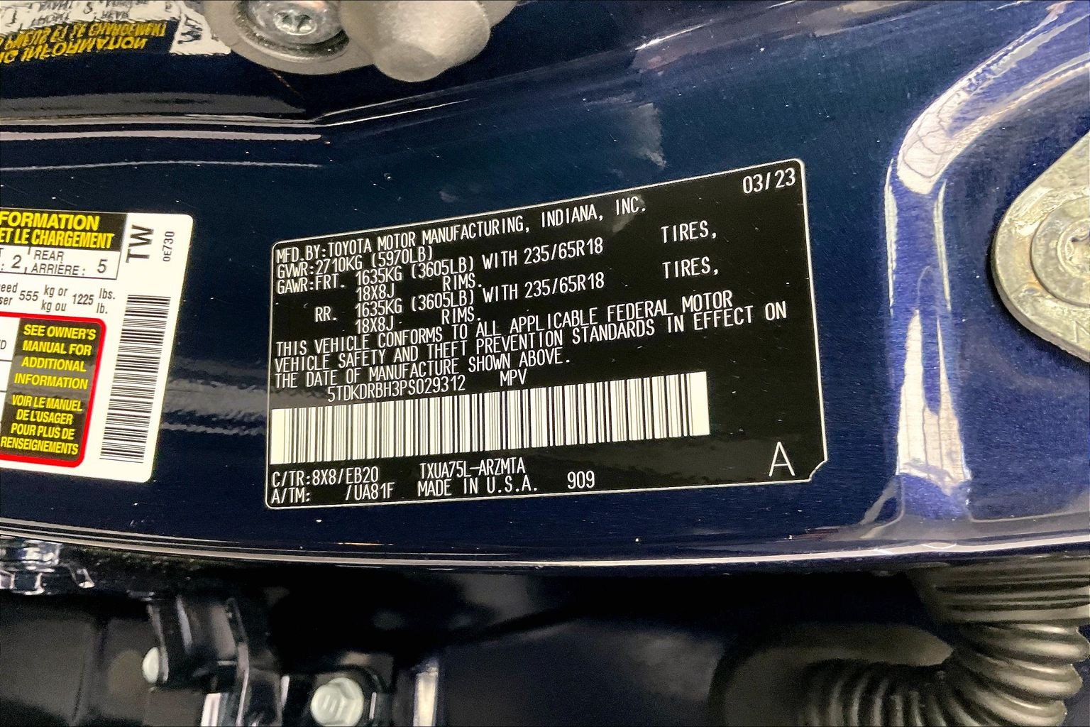Used 2023 Toyota Highlander XLE AWD/4WD image 35