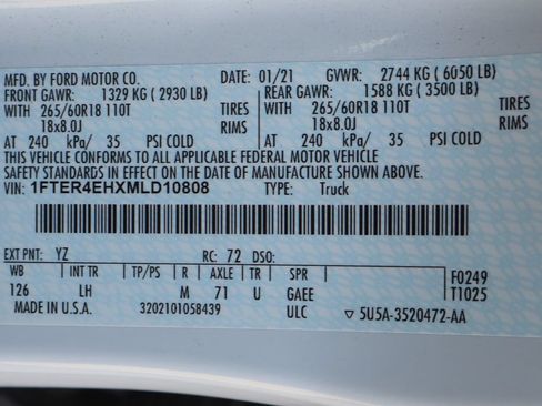 Used 2021 Ford Ranger XL w/ Equipment Group 101A High RWD image 51