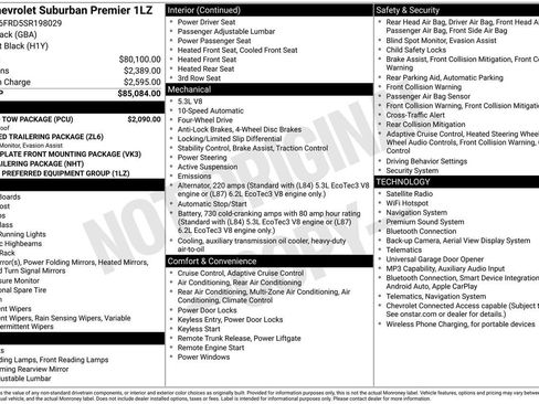 Used 2025 Chevrolet Suburban Premier w/ Sun And Tow Package AWD/4WD image 28