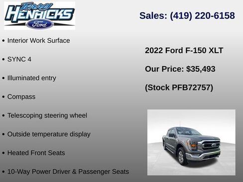 Used 2022 Ford F150 XLT w/ Equipment Group 302A High AWD/4WD image 36