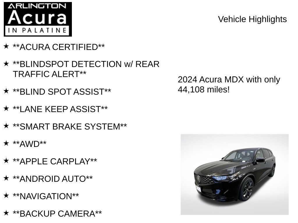 Certified 2024 Acura MDX A-Spec AWD/4WD image 7