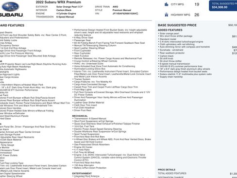 Used 2022 Subaru WRX Premium image 5