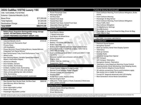 Certified 2026 Cadillac Vistiq Luxury AWD/4WD image 17