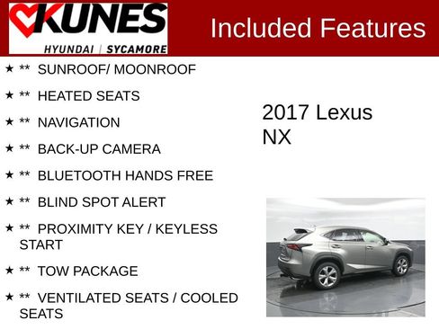 Used 2017 Lexus NX 200t AWD w/ Premium Package image 2