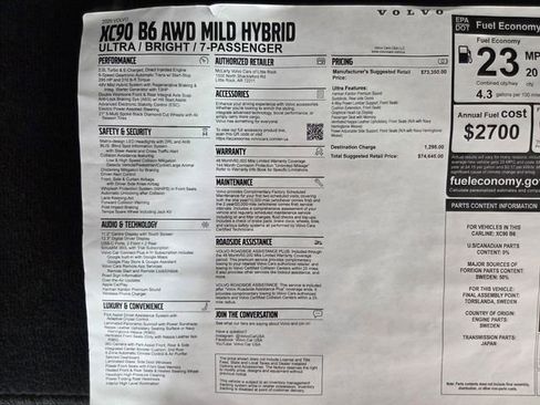 New 2026 Volvo XC90 B6 Ultra AWD/4WD image 30