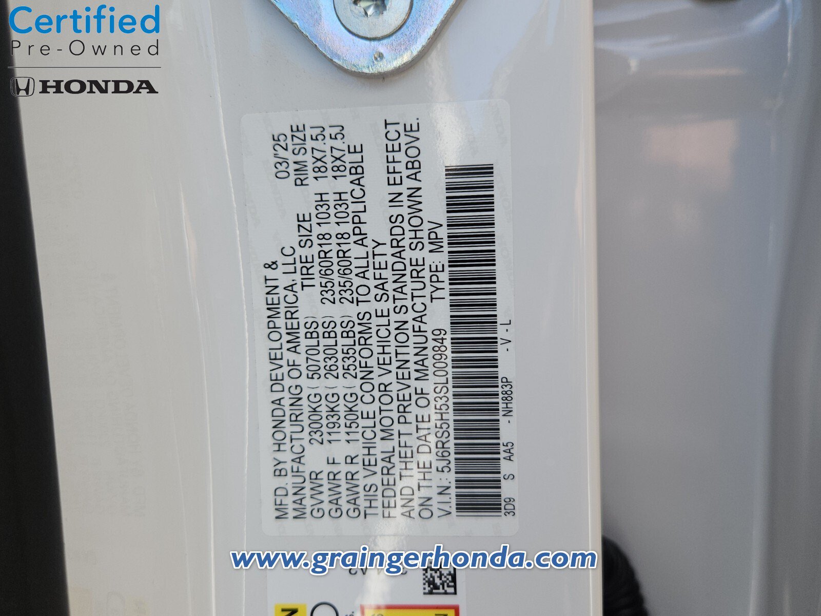 Certified 2025 Honda CR-V Sport image 14