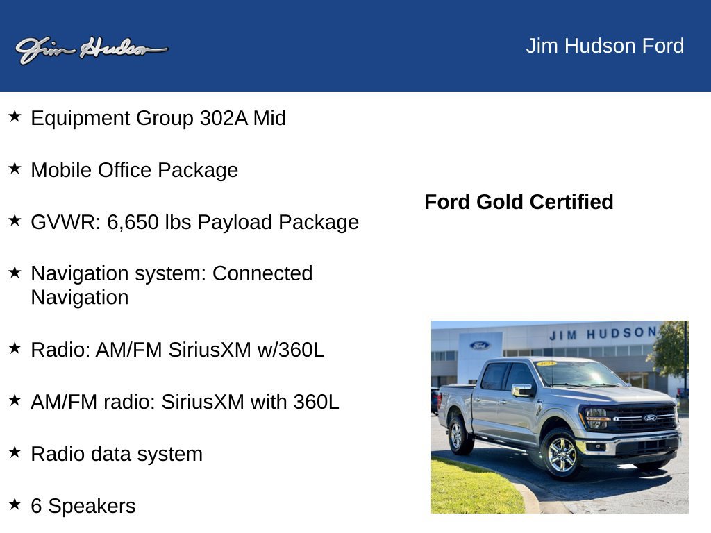 Certified 2024 Ford F150 XLT w/ Equipment Group 302A MID AWD/4WD image 12