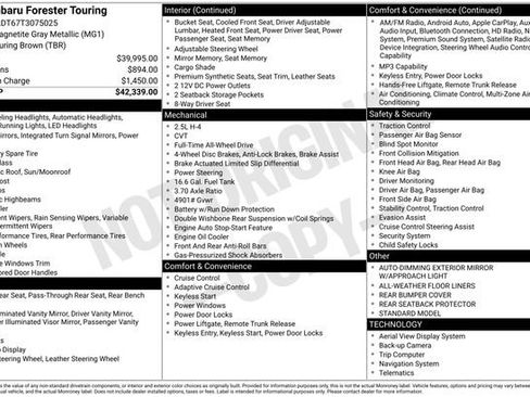 Certified 2026 Subaru Forester Touring AWD/4WD image 30
