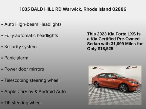 Certified 2023 Kia Forte LXS image 14