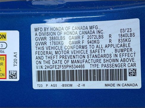 Used 2023 Honda Civic Sport image 29