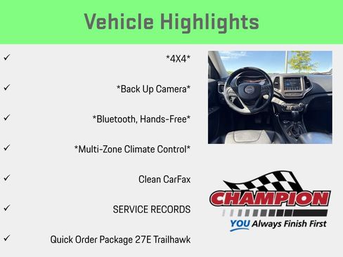 Used 2020 Jeep Cherokee Trailhawk w/ Cold Weather Group AWD/4WD image 6