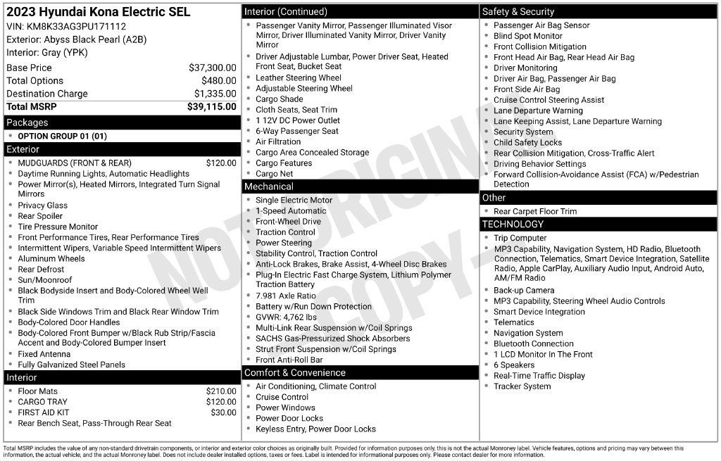 Certified 2023 Hyundai Kona SEL FWD image 5
