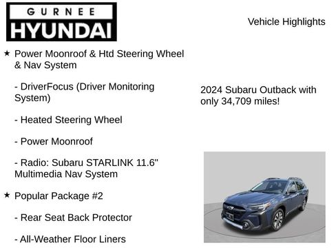 Used 2024 Subaru Outback Limited w/ Popular Package #2 AWD/4WD image 7