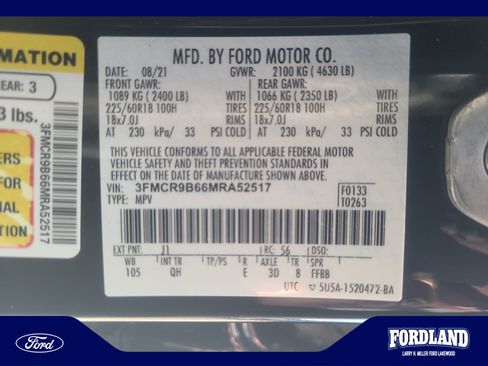 Used 2021 Ford Bronco Sport Big Bend w/ Big Bend Package AWD/4WD image 25