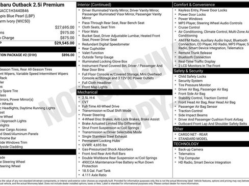Used 2017 Subaru Outback 2.5i Premium w/ Protection Package #2 image 3