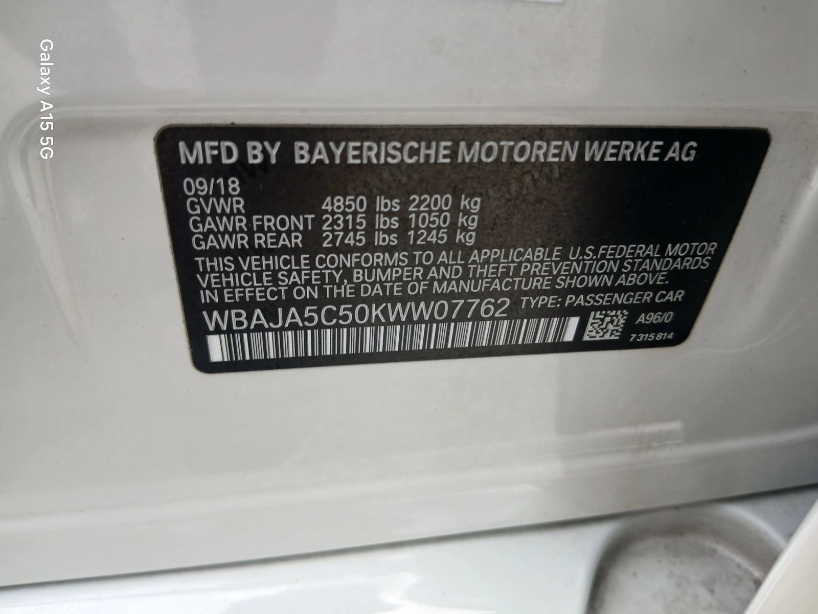 Used 2019 BMW 530i RWD image 11