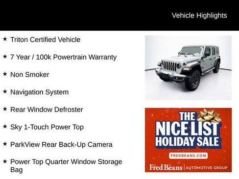 Used 2022 Jeep Wrangler Unlimited Rubicon 4xe w/ Cold Weather Group image 3