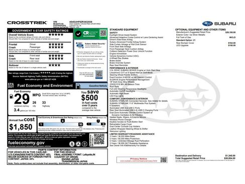 Used 2024 Subaru Crosstrek 2.5i Sport AWD/4WD image 6