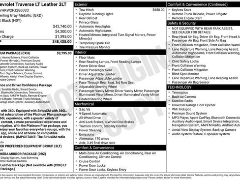 Used 2023 Chevrolet Traverse LT w/ LT Premium Package AWD/4WD image 3