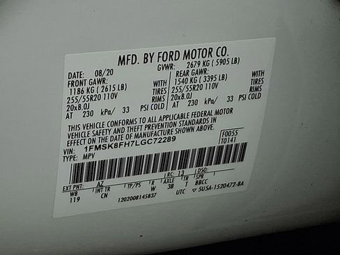 Used 2020 Ford Explorer Limited image 30