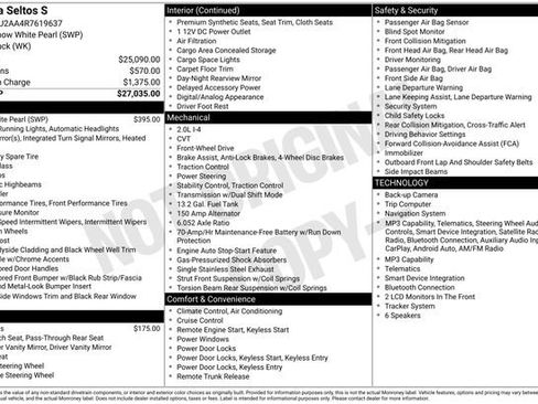 Certified 2024 Kia Seltos S FWD image 35