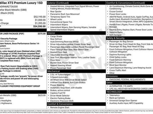 Certified 2024 Cadillac XT5 Premium Luxury w/ LPO, Floor Liner Package image 35