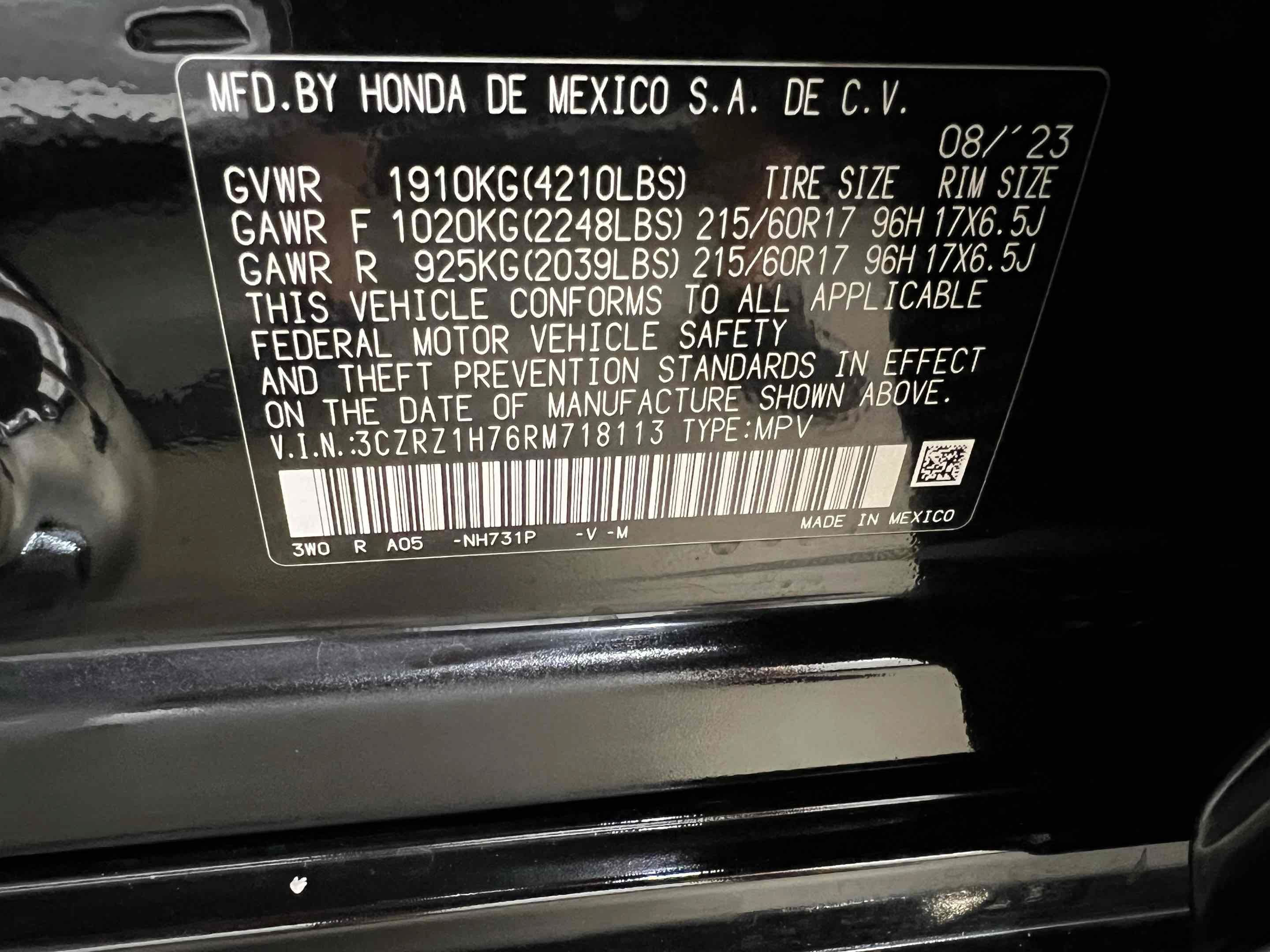Used 2024 Honda HR-V EX-L image 76