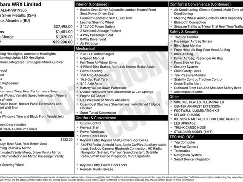 Certified 2023 Subaru WRX Limited AWD/4WD image 32