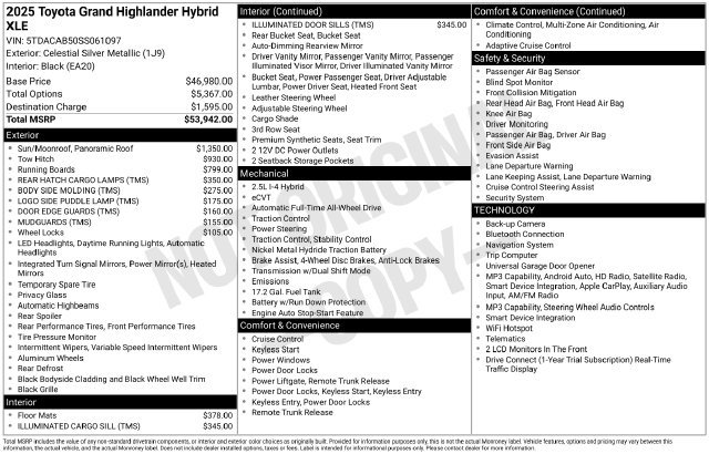 Certified 2025 Toyota Grand Highlander AWD Hybrid image 32