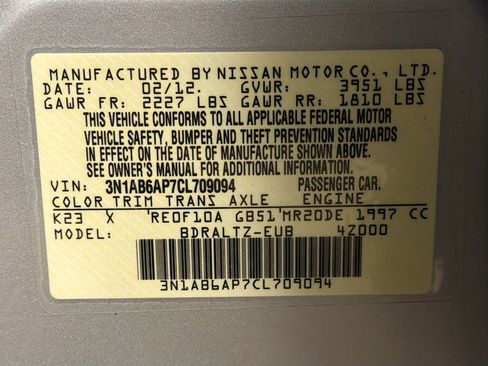 Used 2012 Nissan Sentra 2.0 S image 12