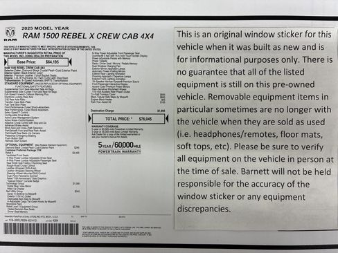 Certified 2025 RAM 1500 Rebel w/ Rebel Level 2 Equipment Group AWD/4WD image 2