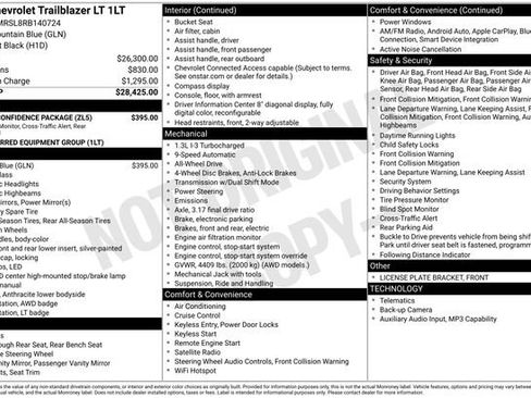 Used 2024 Chevrolet TrailBlazer LT w/ Driver Confidence Package AWD/4WD image 32