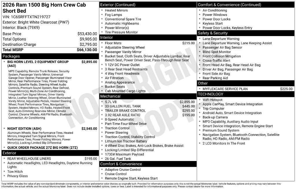 Used 2026 RAM 1500 Big Horn AWD/4WD image 2