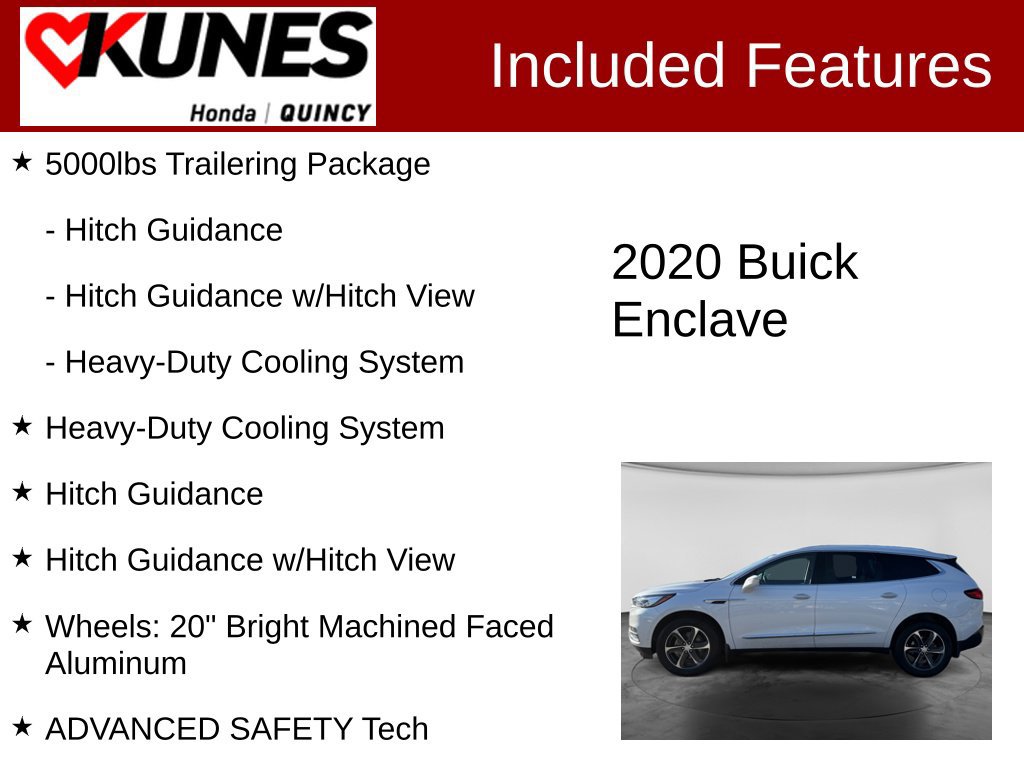 Used 2020 Buick Enclave Essence w/ Sport Touring Edition AWD/4WD image 2